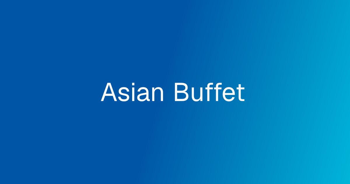 Asian Buffet cover